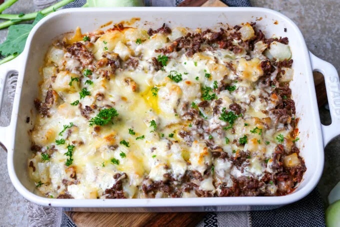 Kohlrabi-Hackfleisch-Auflauf