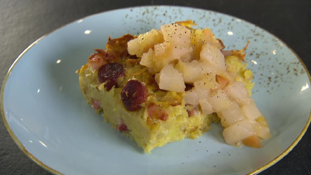 Spaghettikürbis Carbonara